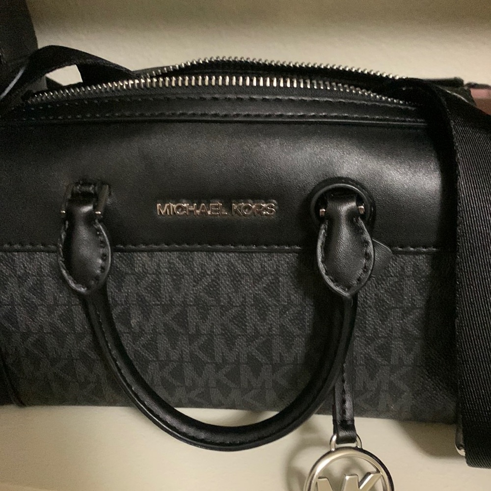 NWOT! Michael Kors Black Mini Barrel Tote!